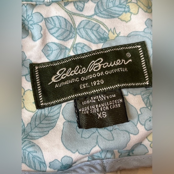 Eddie Bauer Floral Trench Coat Duster Coat XS - Picture 3 of 8